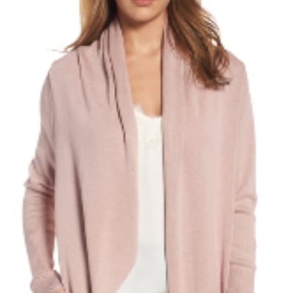 Leith Sweaters - Leith Easy Circle Cardigan - L Pink